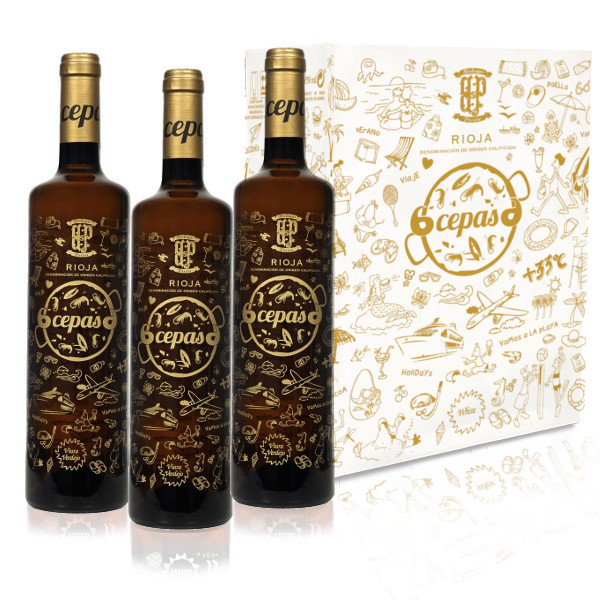 6 cepas 6 blanco Bodegas Perica pack de 3 botellas